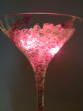 white and green large martini glasses