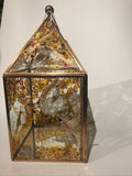 Hand painted,  copper lantern , British wildlife