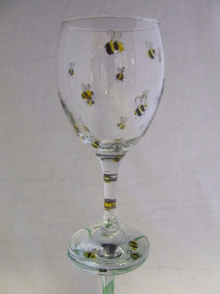 Bees wine glass