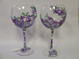 Copy of 26oz periwinkle flower glass