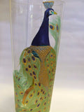 peacock floor vase