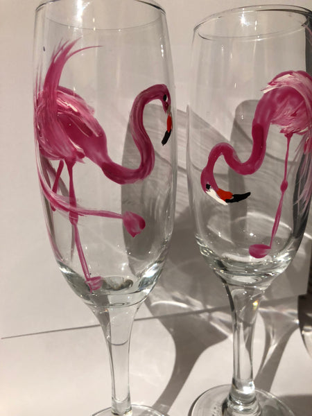 flamingo glass