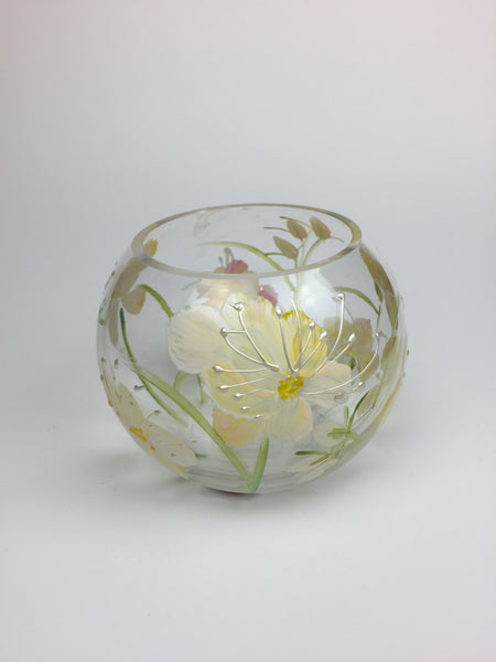 candle holder peony rose