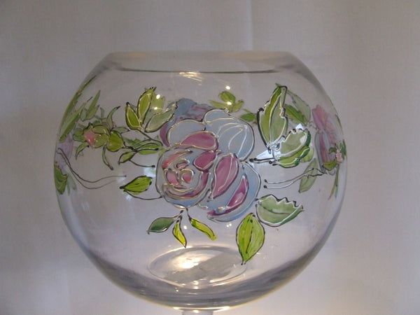 vintage rose candle holder