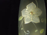 frosted , hand painted wedding glasses