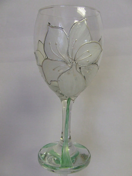 white lily glass