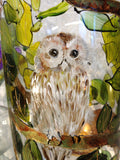Barny - Barn owl hurricane lamp