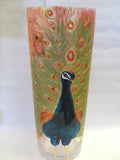 Peacock floor vase