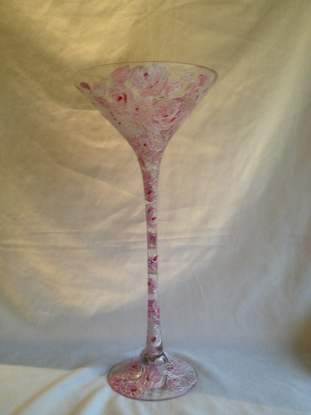 white and green large martini glasses