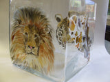 Wild Animal Cube hurricane lamp