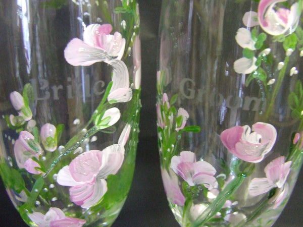 pink rose bride and groom