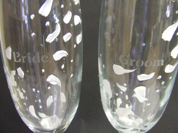 confetti wedding glasses