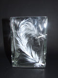 white feather vase