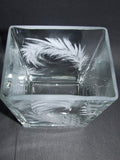 white feather vase